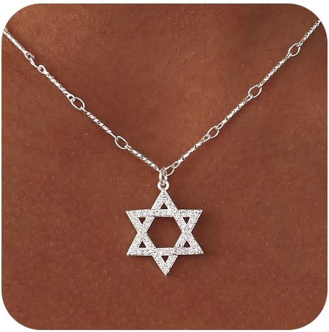 Coshilta Collares de oro en capas para mujer, chapado en plata de l...
