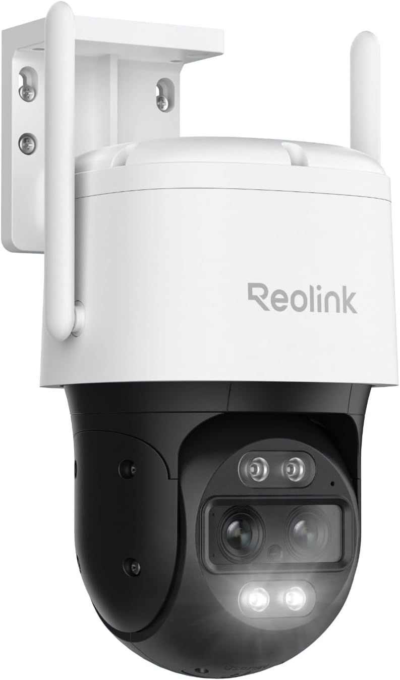 REOLINK Cámara de seguridad al aire libre con cable WiFi de la lent...