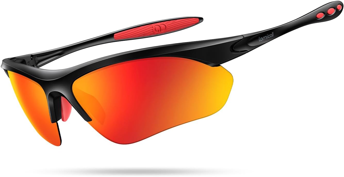 Lamicall Gafas de Sol Deportivas polarizadas de 22 g para Hombres y...