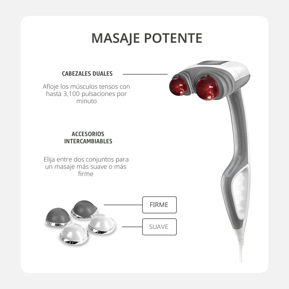 Homedics Masajeador de espalda - Masajeador de percusión automático...