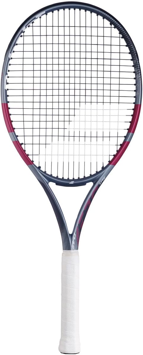 Babolat Evo Aero Lite - Raqueta de tenis de cuerda, gris\/rosa fram...
