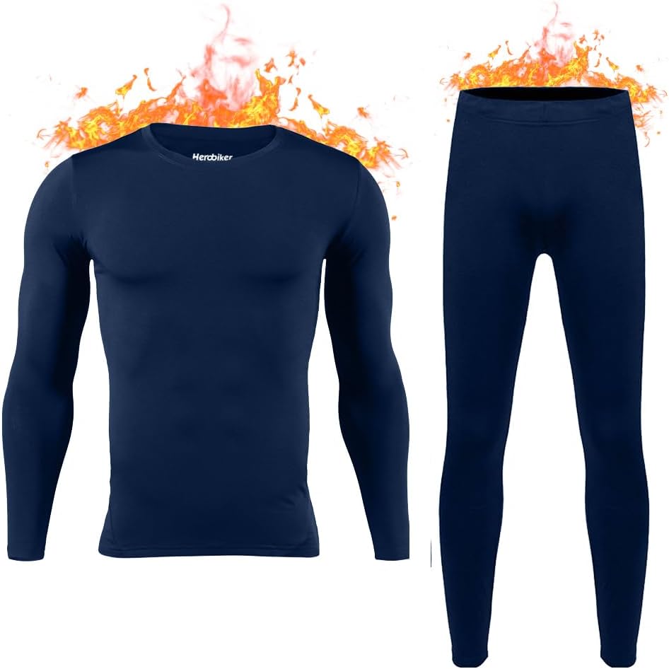 HEROBIKER - Conjunto de ropa interior térmica para hombre, pantalon...