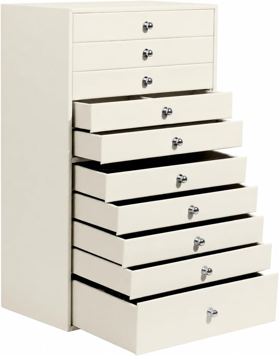 GUKA Caja Grande de Joyería, Joyero con 10 Cajones para Joyería Gra...