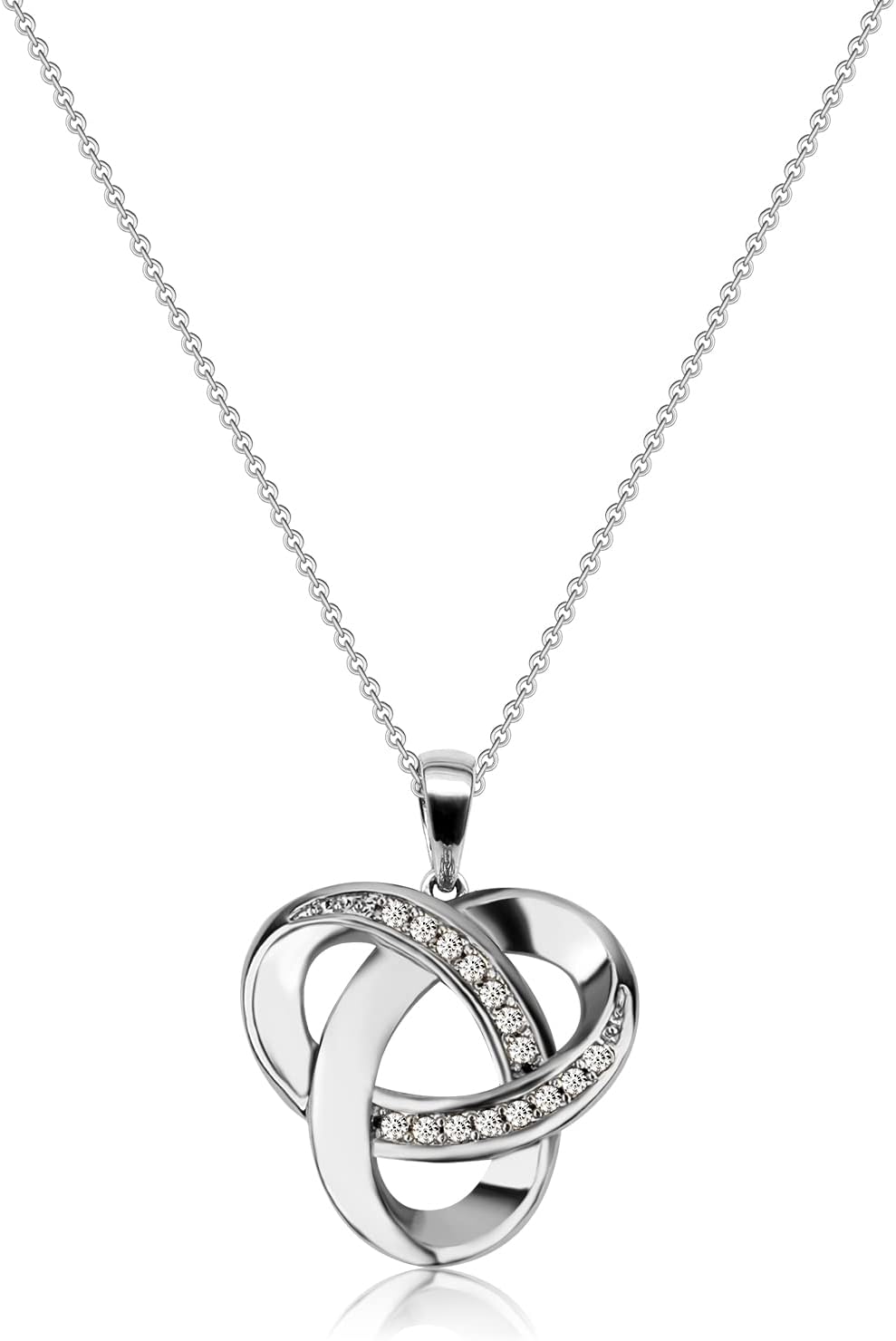 Collar de nudo de amor Alsanix, collar colgante de nudo de amor con...