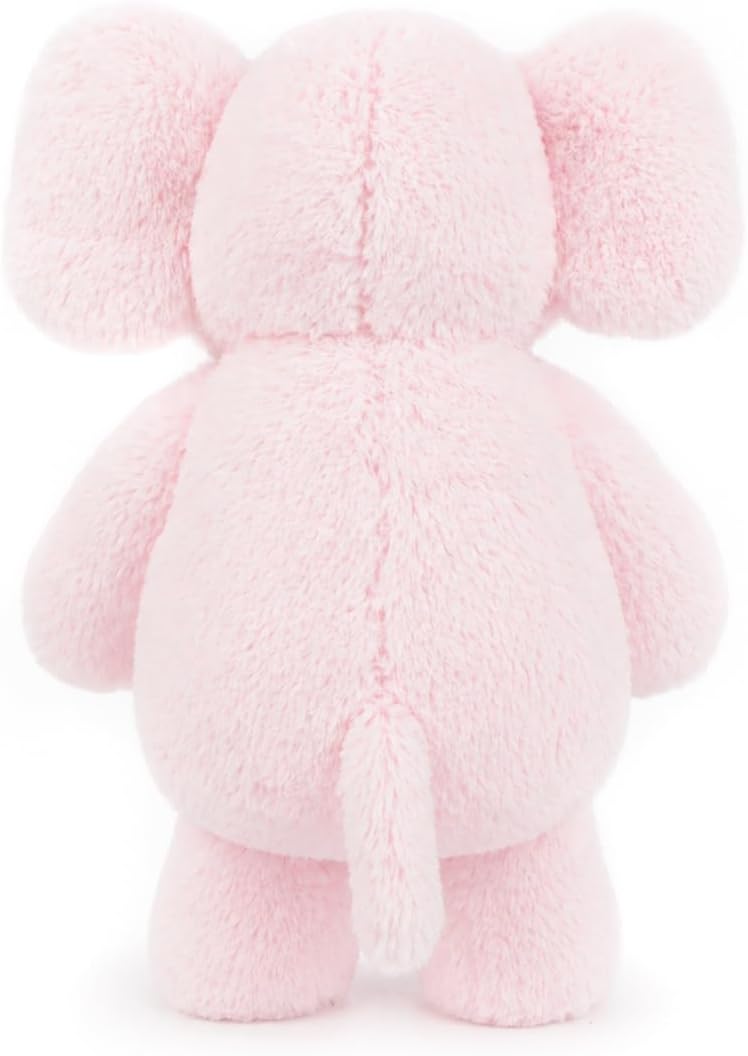 WEIGEDU Juguete de peluche de elefante rosa, 15,7 pulgadas | Orejas...