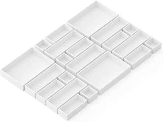 SpaceAid Juego de 21 Piezas Organizador de Cajones de Bambú Cajas d...