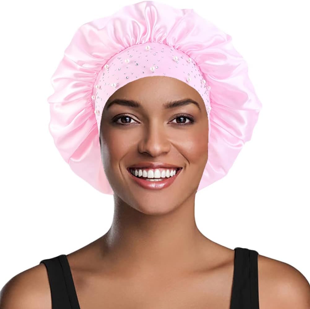 YeeMan Gorro de pelo con perlas brillantes y diamantes de imitación...
