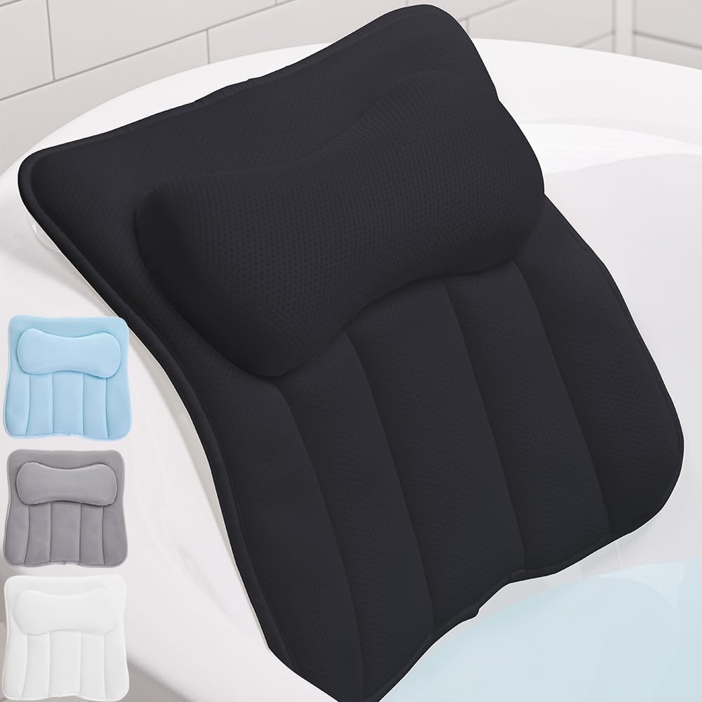 GORILLA GRIP Almohada de Baño para Tina con Potentes Ventosas, Almo...