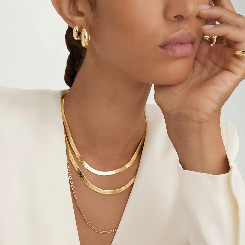 DEARMAY - Collares de oro bañado de 14 quilates para mujer, delicad...