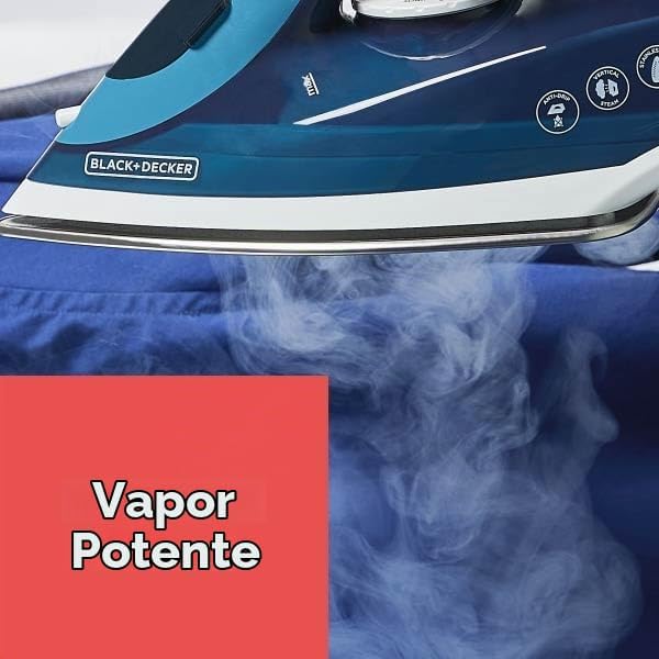 BLACK+DECKER Plancha de vapor para ropa con cable retráctil | Planc...