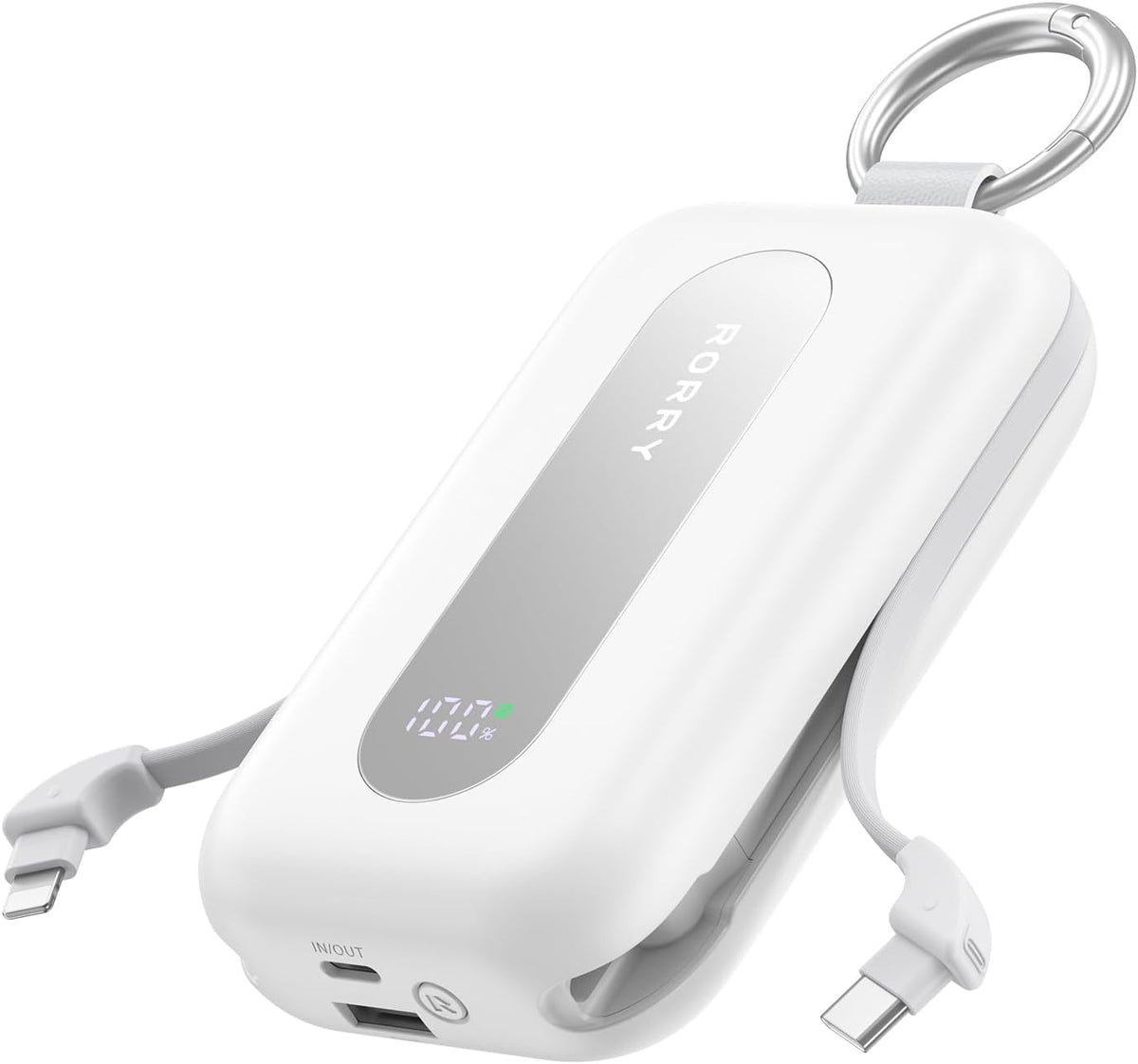 RORRY CharmGo Cargador portátil 20000mAh 30W Power Bank 4 en 1 Bate...