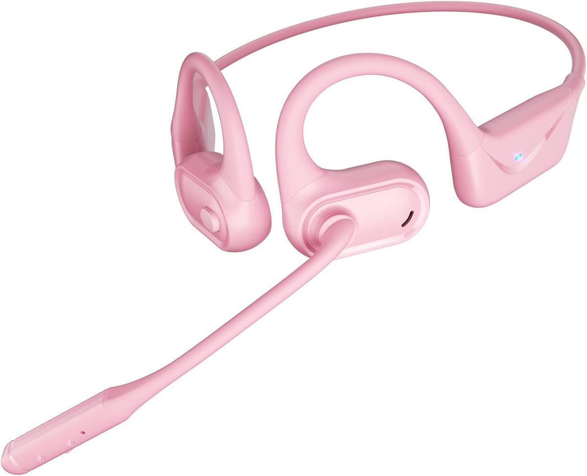 ZORIOXI Auriculares de oreja abierta con micrófono, auriculares Blu...
