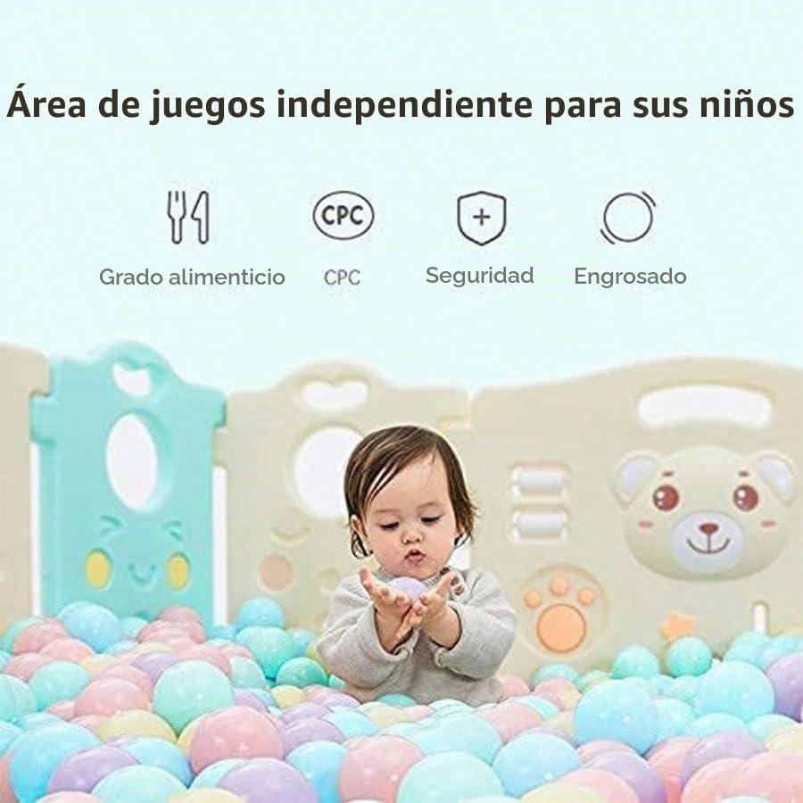 MoonxHome - Pelotas de plástico de colores pastel sin BPA, a prueba...