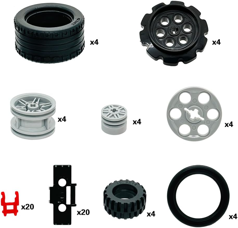 Miutrue Piezas Técnicas Engranajes de coche Ruedas Pisadas Eslabone...