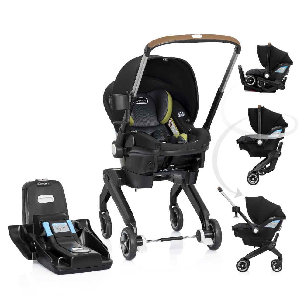 Evenflo Shyft DualRide - Cochecito de asiento de coche prematuro e...