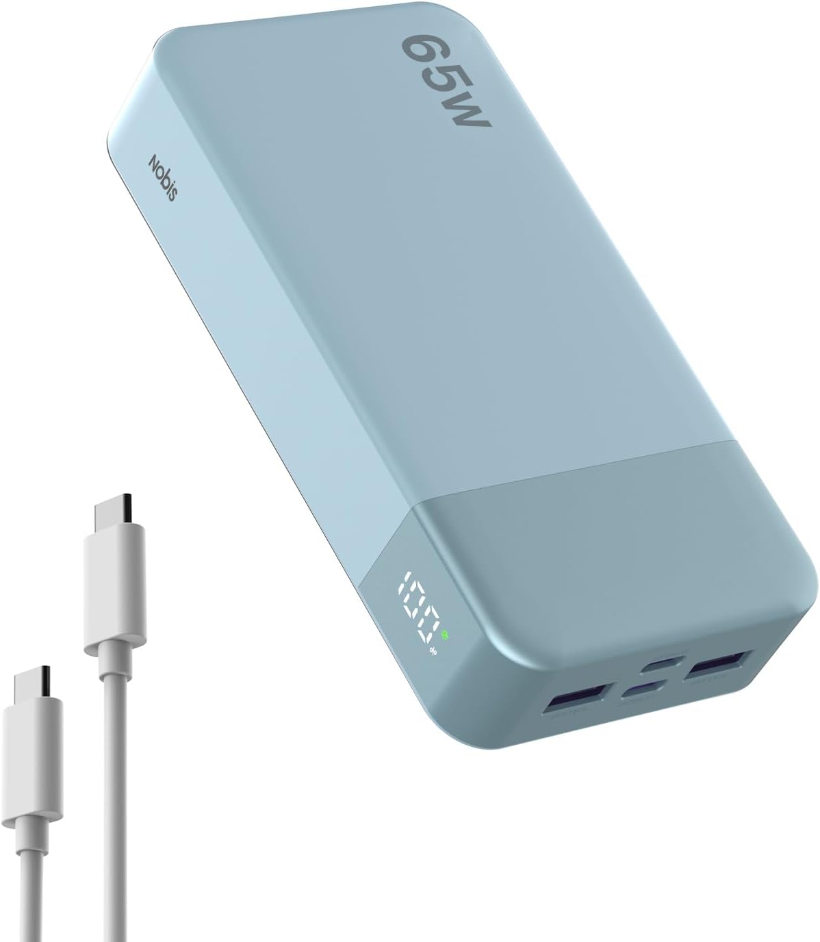 NOBIS Cargador portátil, 20000 mAh 65 W Banco de energía con 4 puer...