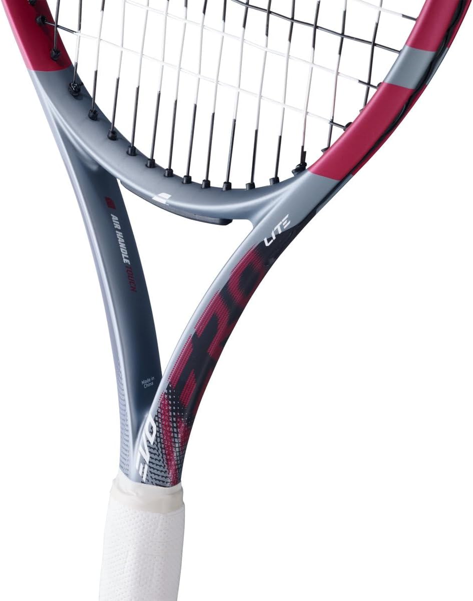 Babolat Evo Aero Lite - Raqueta de tenis de cuerda, gris\/rosa fram...