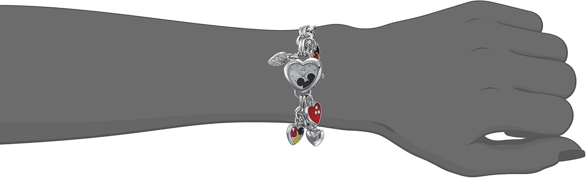 Accutime Disney - Reloj de pulsera con dije de Mickey Mouse - Reloj...