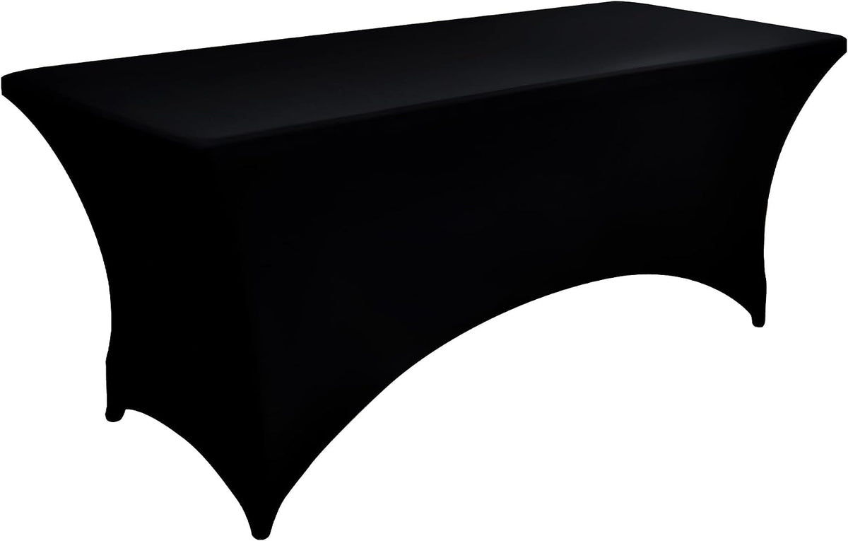 ZarzaaSik Paquete de 2 Cubiertas de Mesa de Spandex Negro de 6 pies...