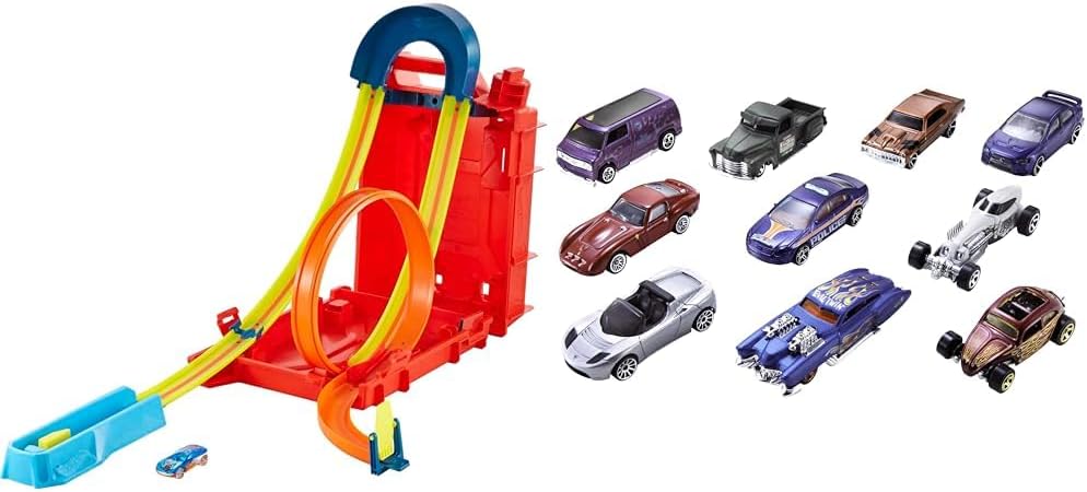 Conjunto de Juego Hot Wheels Track Builder de Juego Ilimitado Caja...