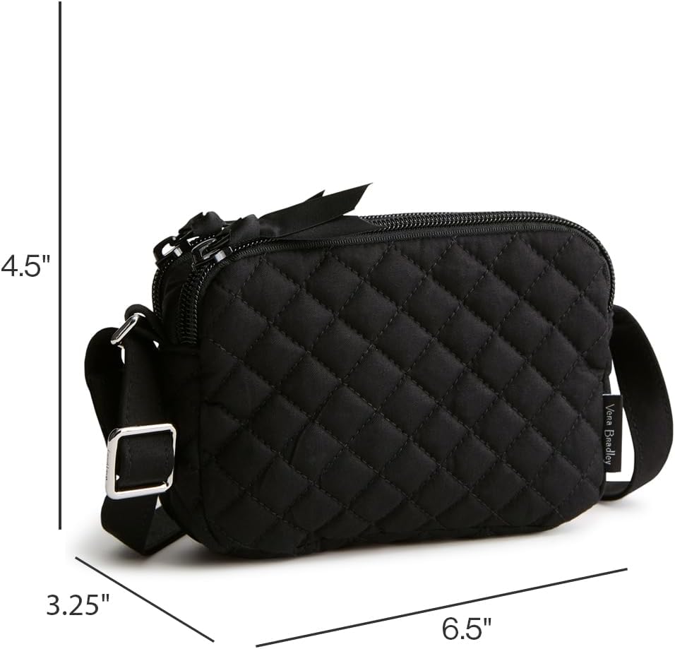 Vera Bradley Bolso bandolera pequeño de algodón para mujer