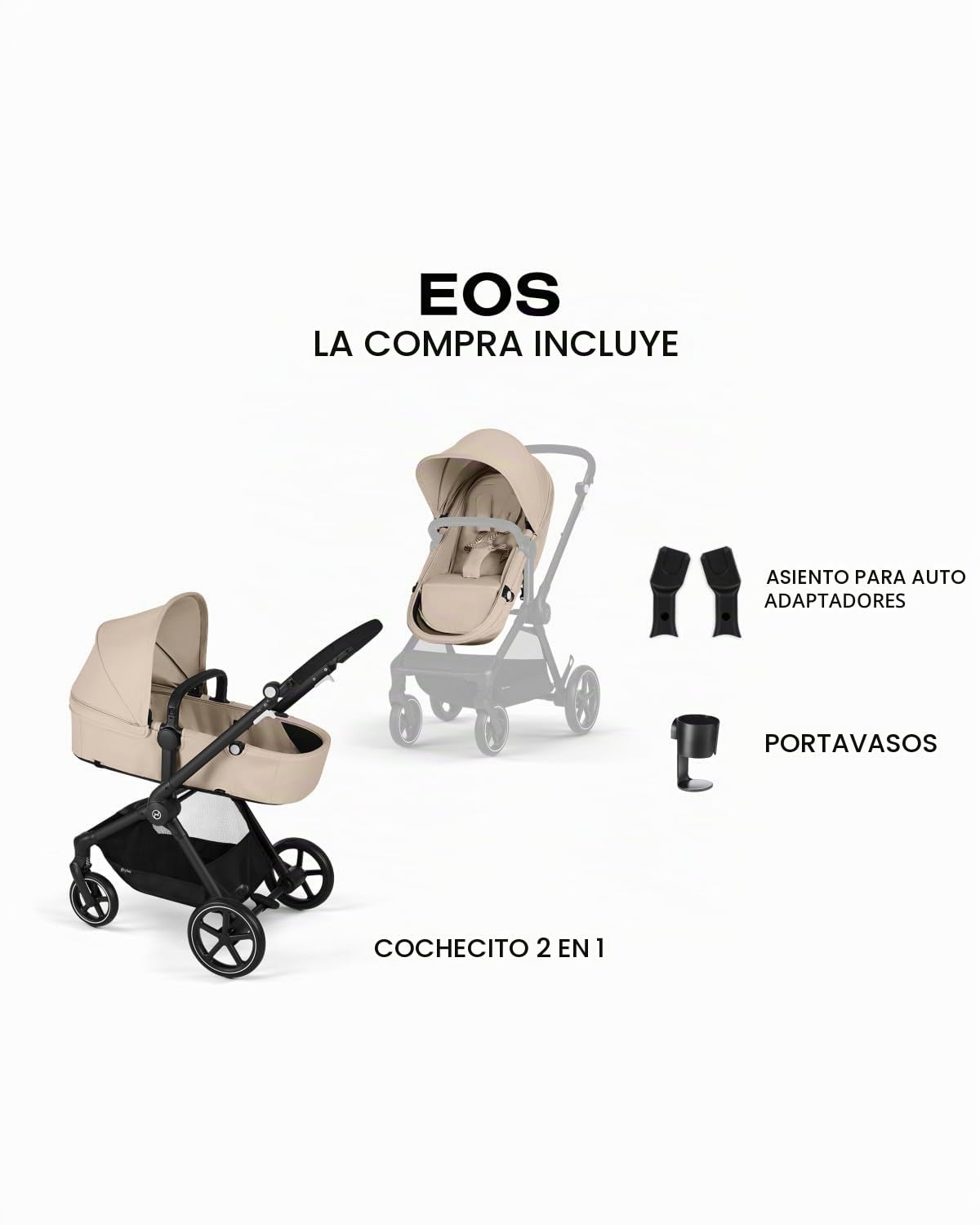 Cybex EOS - Cochecito de bebé 2 en 1 para recién nacido, bebé a niñ...