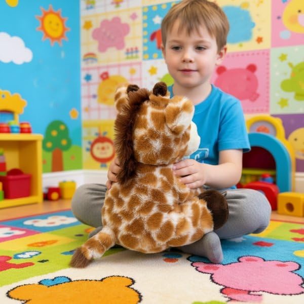 YUKOUQIAN Muñeca de peluche de jirafa de 8 pulgadas para niñas y ni...