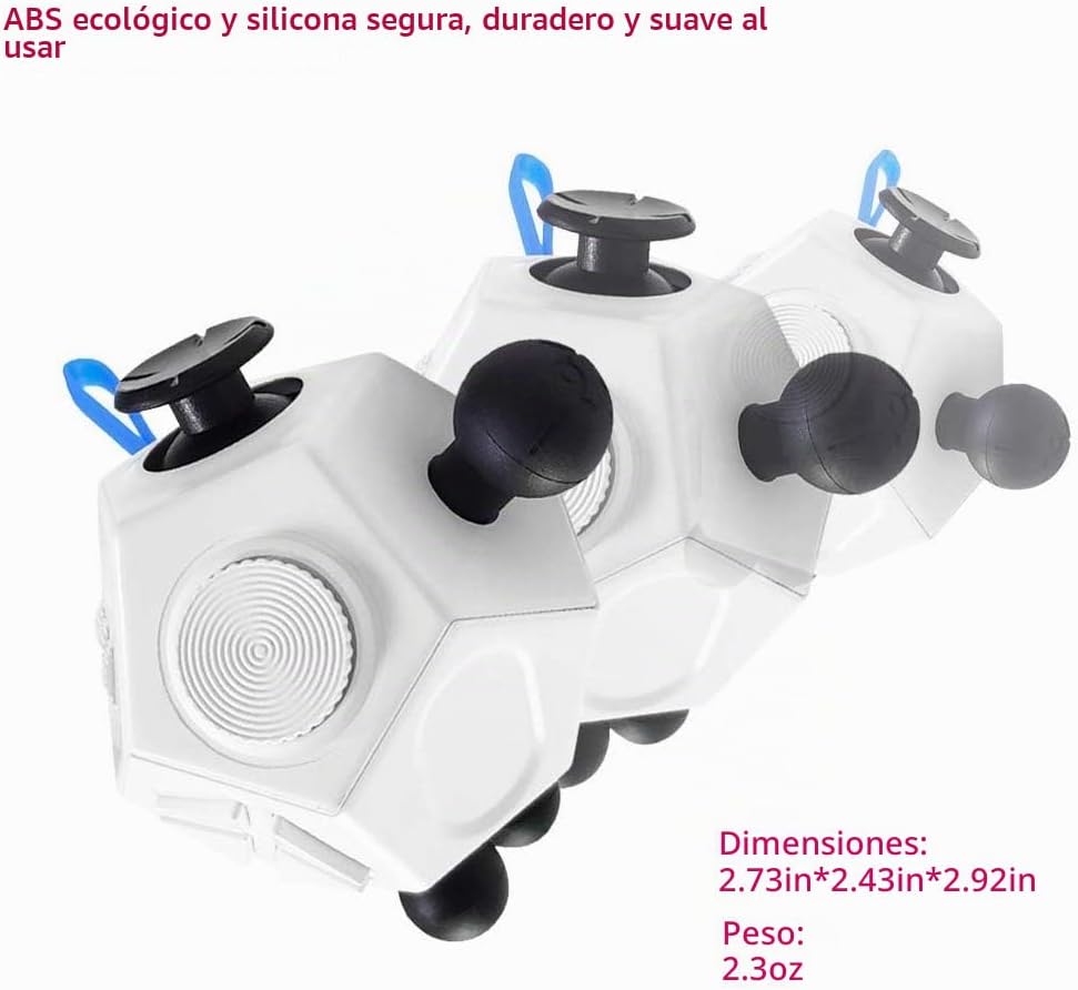 Juguetes de 12 lados, juguetes Fidget Dodecagon anti-ansiedad, aliv...