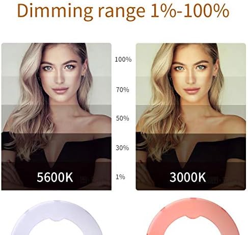 Espejo de anillo de luz de 240 LED para maquillaje con soporte para...