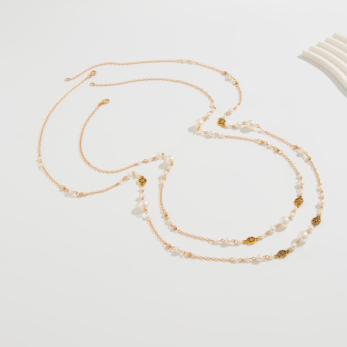 Collares de cadena larga para mujer, collares de perlas para mujer,...
