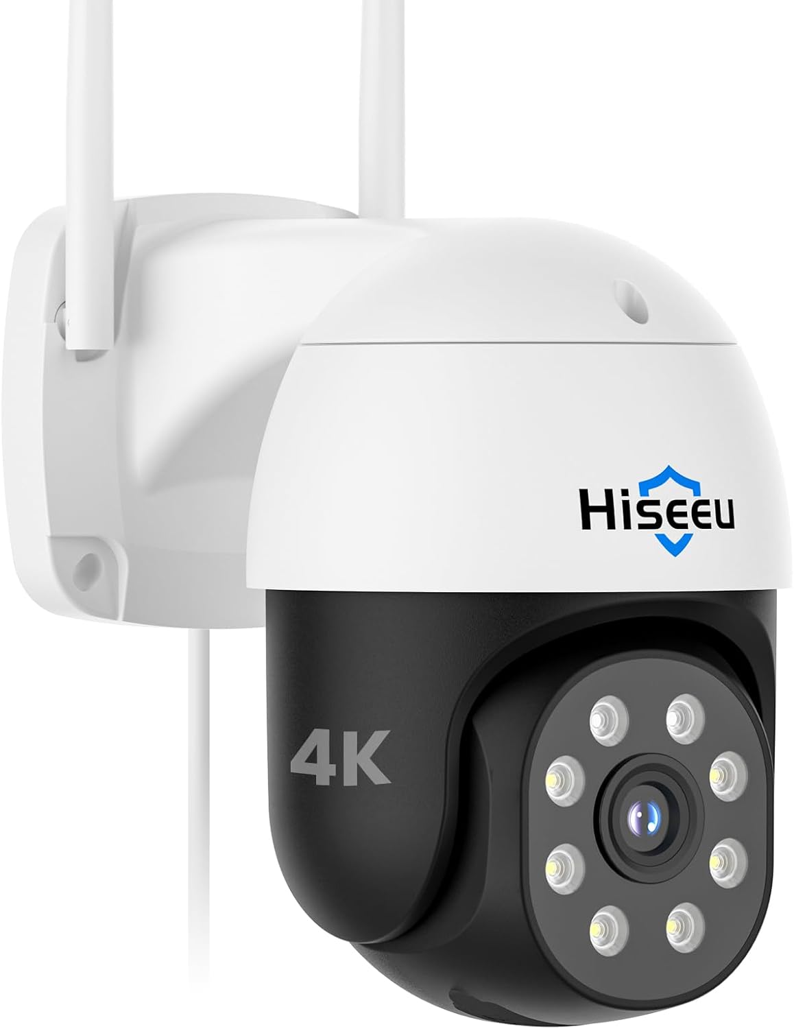 Hiseeu Cámara de seguridad 4K 8MP para exteriores, cámara de seguri...