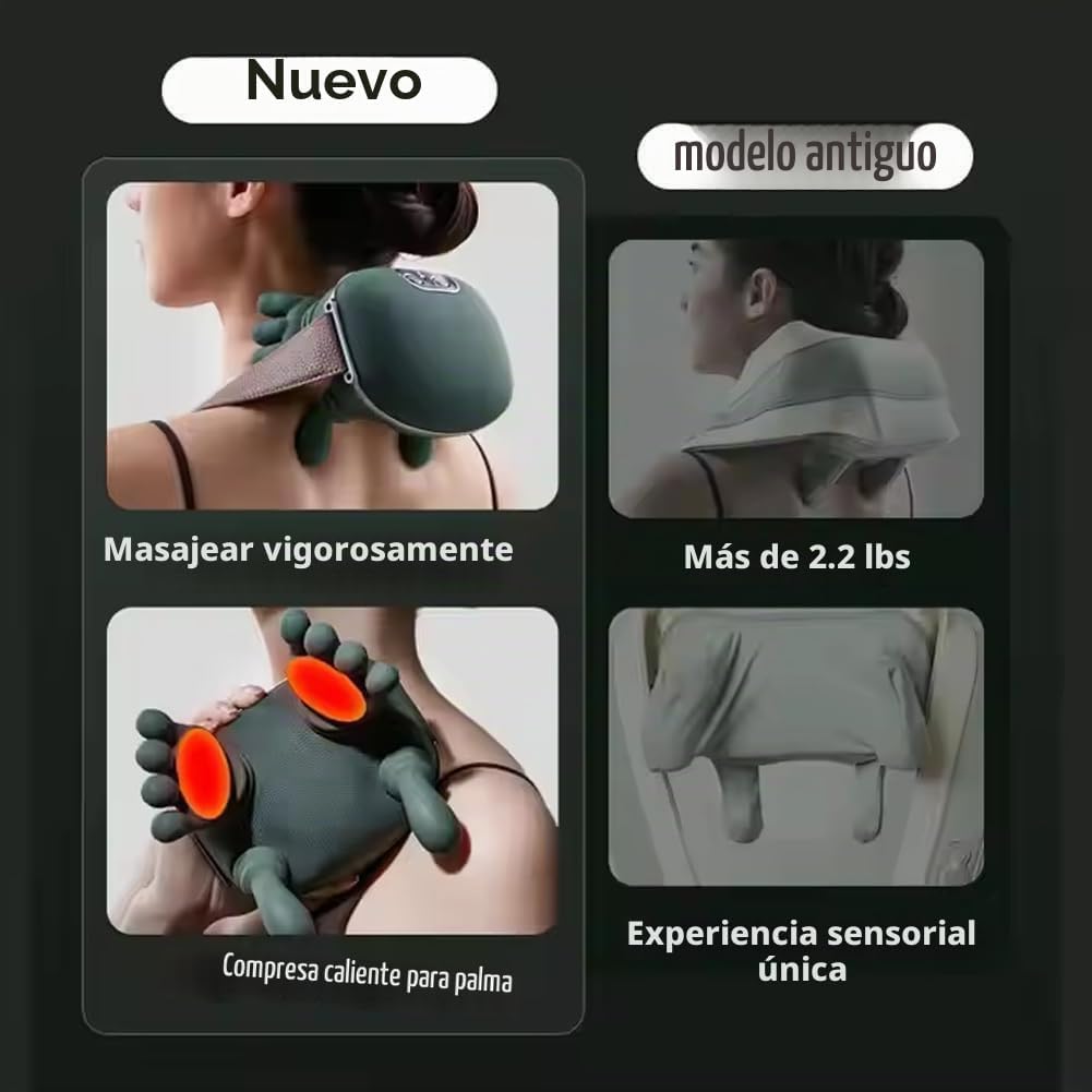 AEXME Shiatsu Masajeador de cuello y espalda con calor, masajeador...