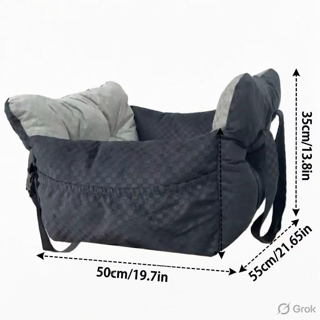 Cama de asiento de automóvil para perros pequeños y medianos, con c...