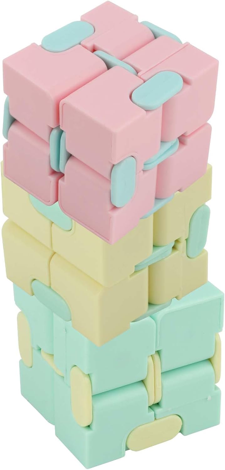 3 piezas de plástico infinito cubo mate descompresión adornos para...