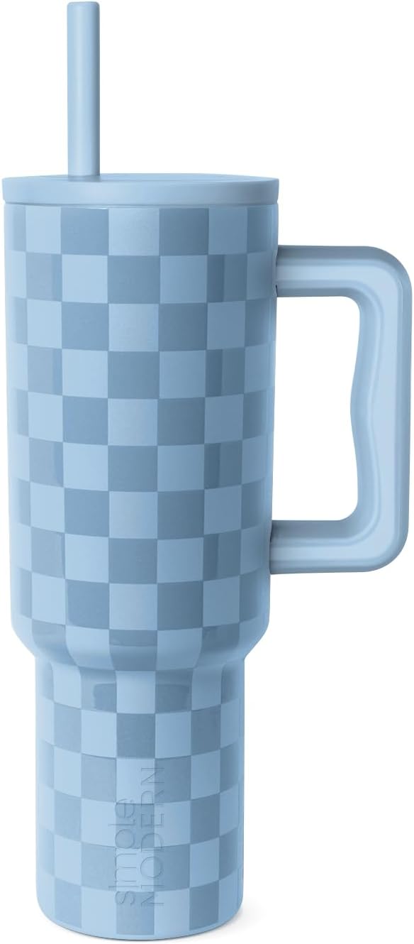 Simple Modern - Vaso de 1,2 l con asa y tapa con pajita, botella de...