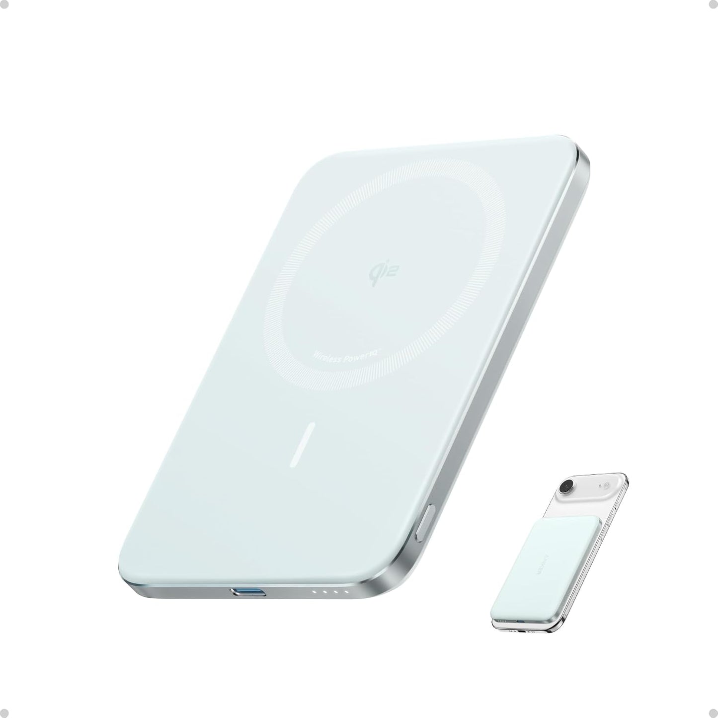 Anker Nano Power Bank, batería de carga inalámbrica magnética ultra...