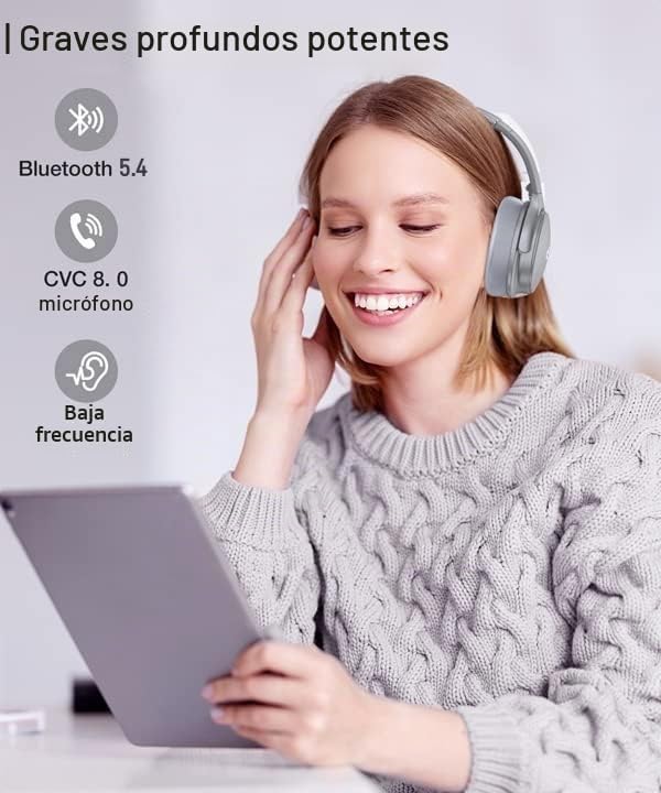 INFURTURE - Auriculares sobre la oreja con cancelación activa de ru...