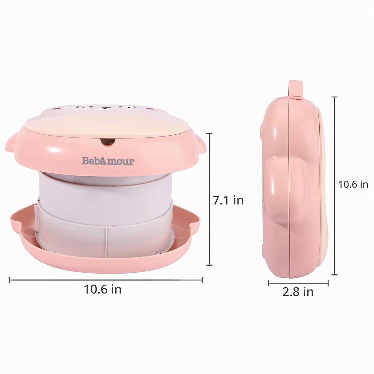 Bebamour Asiento portátil para niños de viaje, silla de inodoro ple...