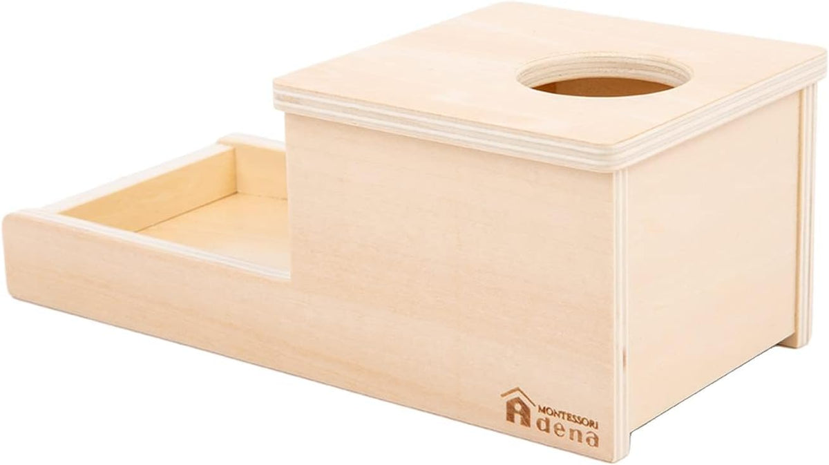 Caja de permanencia de objetos con bandeja y tres bolas de juguetes...