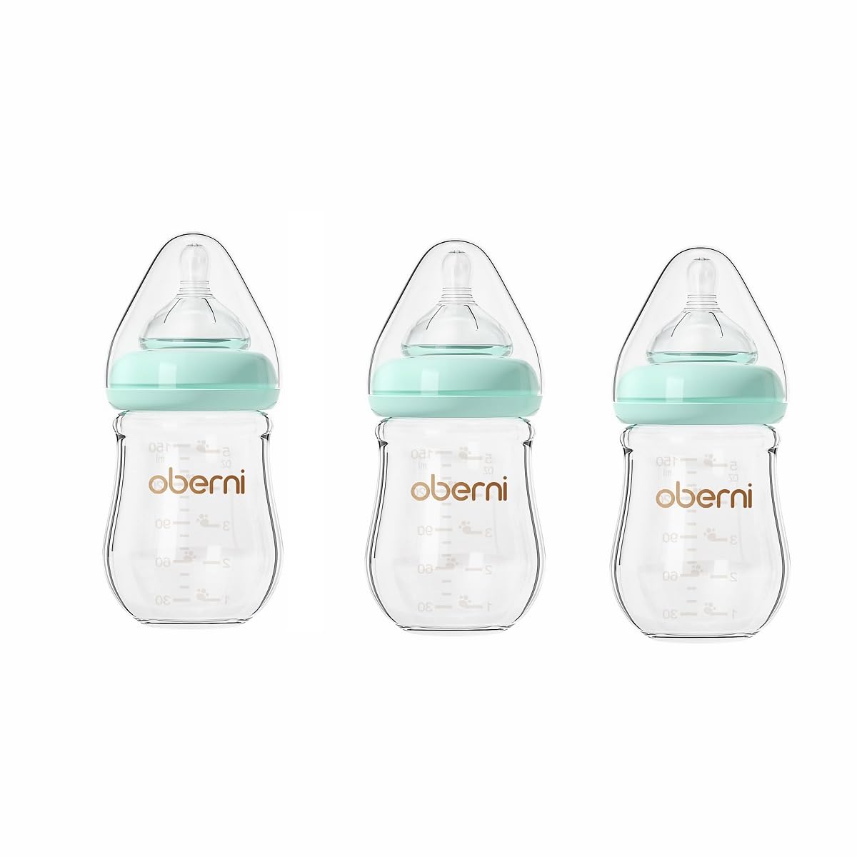 Botellas de bebé de vidrio, biberón anti cólico para lactancia con...