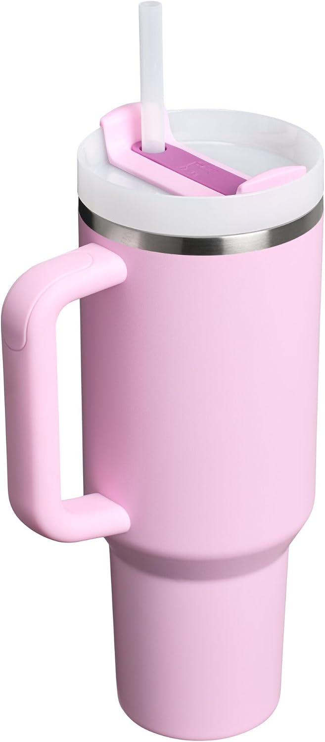 Stanley Quencher H2.0 - Vaso de acero inoxidable con asa, pajilla y...