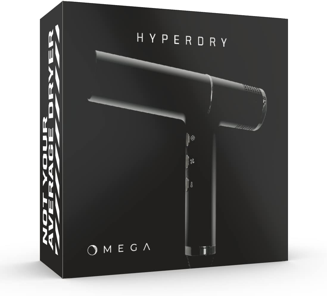Omega Secador de pelo iónico profesional HyperDry | Peso ultraliger...