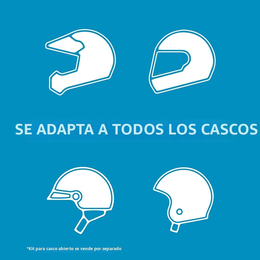 Cardo Spirit HD - Auriculares de comunicación Bluetooth para motoci...