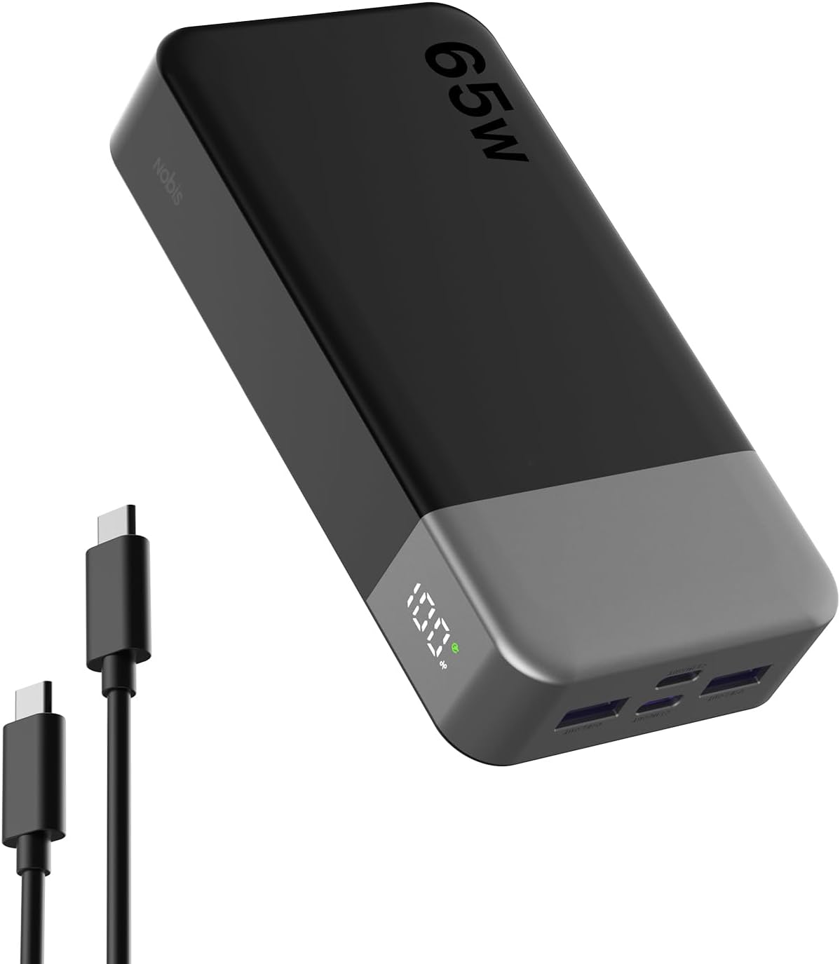 NOBIS Cargador portátil 20000mAh 65W Power Bank Carga rápida | Pane...