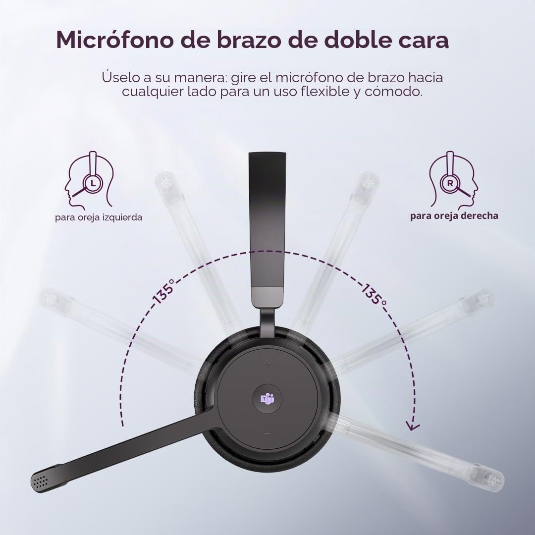 Lenovo - Auriculares inalámbricos VoIP certificados para Teams, con...