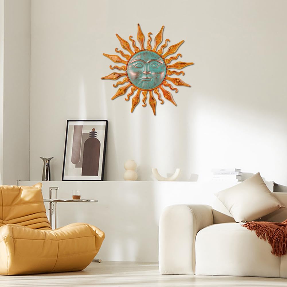 HOBYLUBY Decoración de pared de metal, decoración de pared grande y...