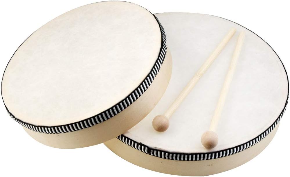 Nydotd Juego de 2 tambores de mano \u2013 Instrumentos de percusión...