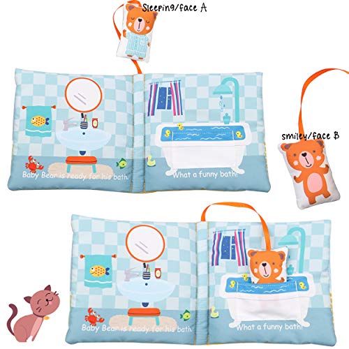 Fish Baby Crinkle Libros con osito de peluche, juguetes para bebés...