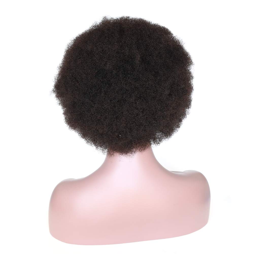 zigzag hair Pelucas de cabello humano afro rizado esponjoso con enc...