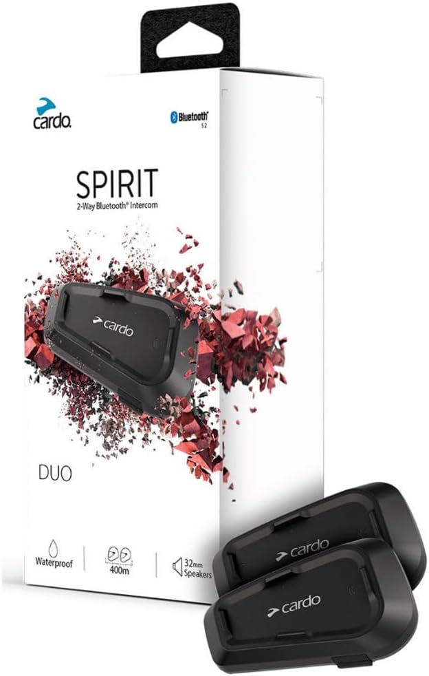 Cardo Systems Spirit - Auriculares de comunicación Bluetooth para m...